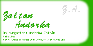 zoltan andorka business card